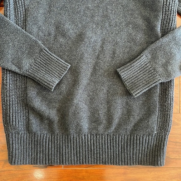 Calvin Klein Dark Gray Quarter Zip Knit Sweater - Picture 12 of 12